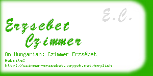 erzsebet czimmer business card